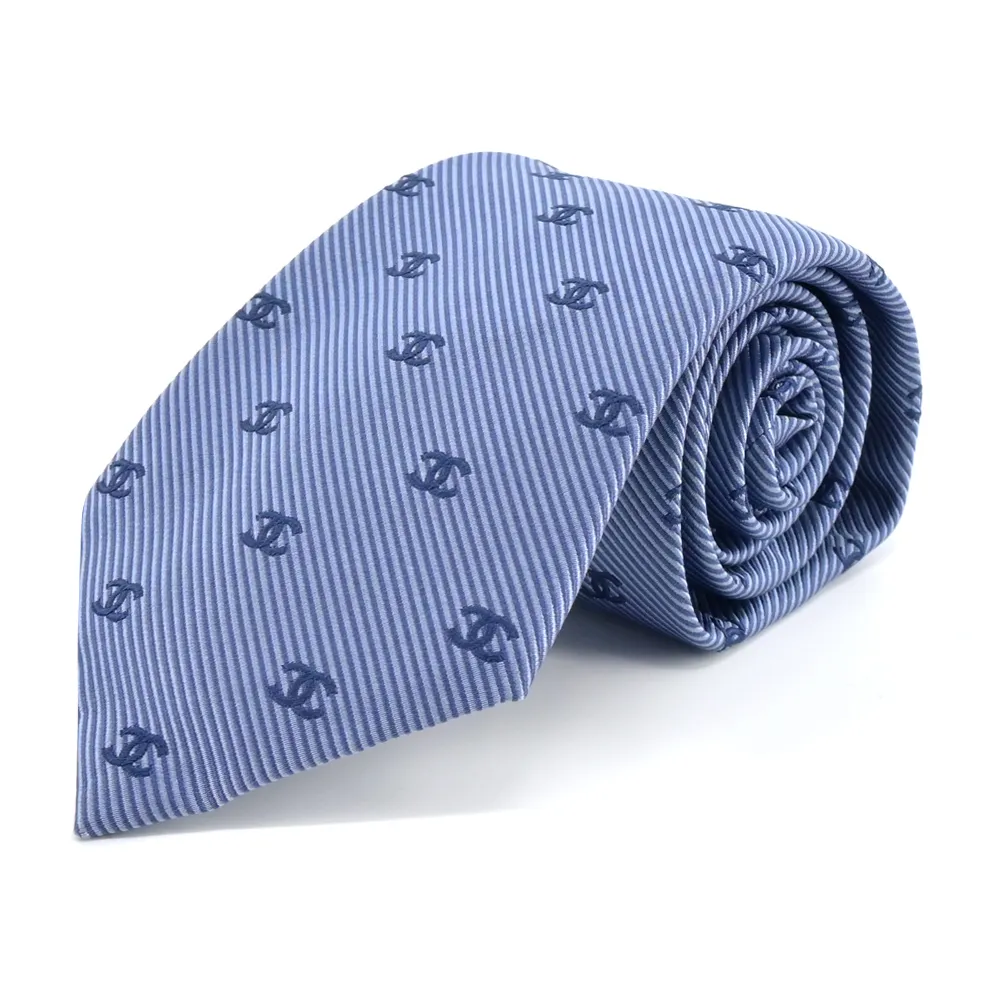 CHANEL 經典斜紋真絲領帶(藍色) 歷史價格詳細信息