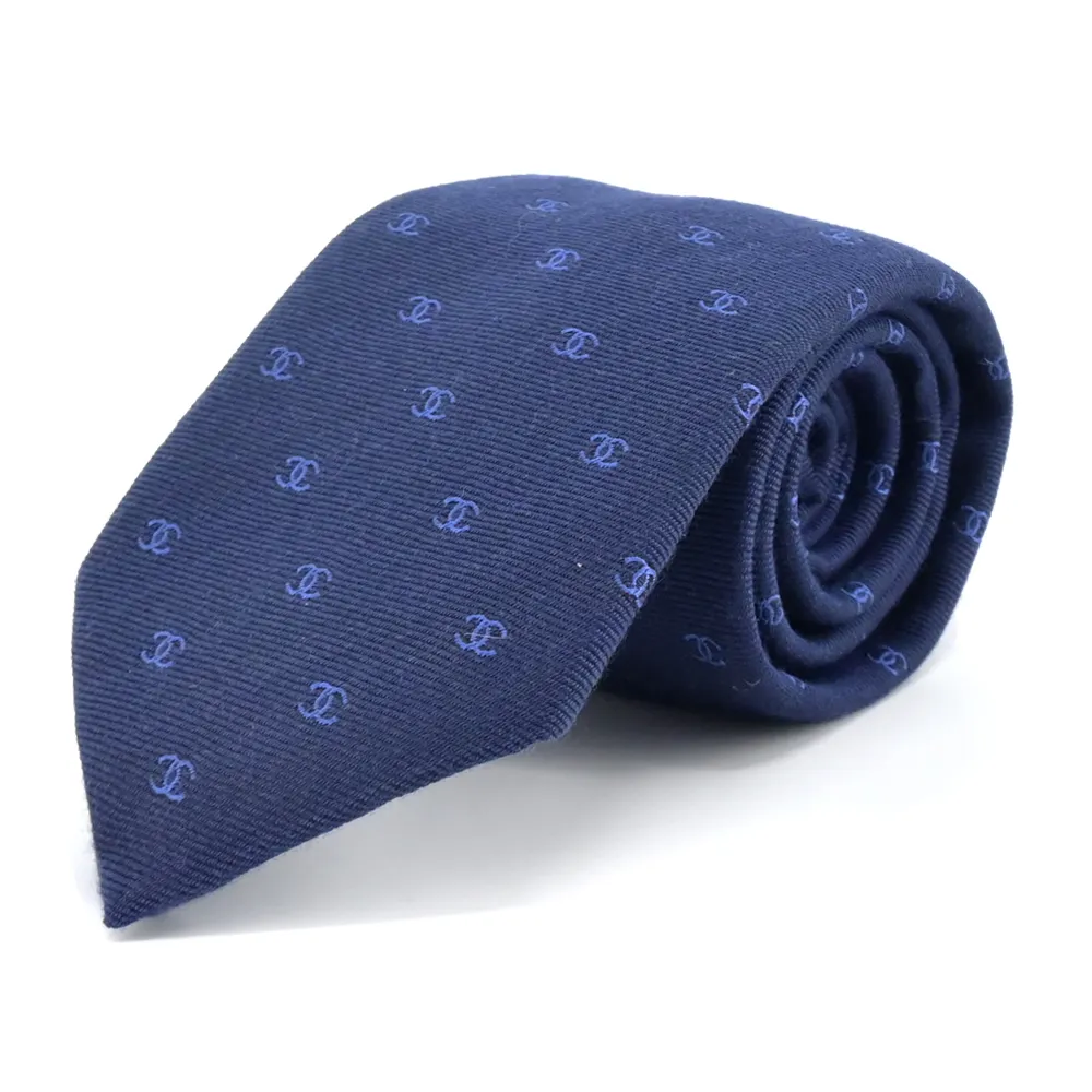 CHANEL 經典斜紋真絲領帶(藍色) 歷史價格詳細信息