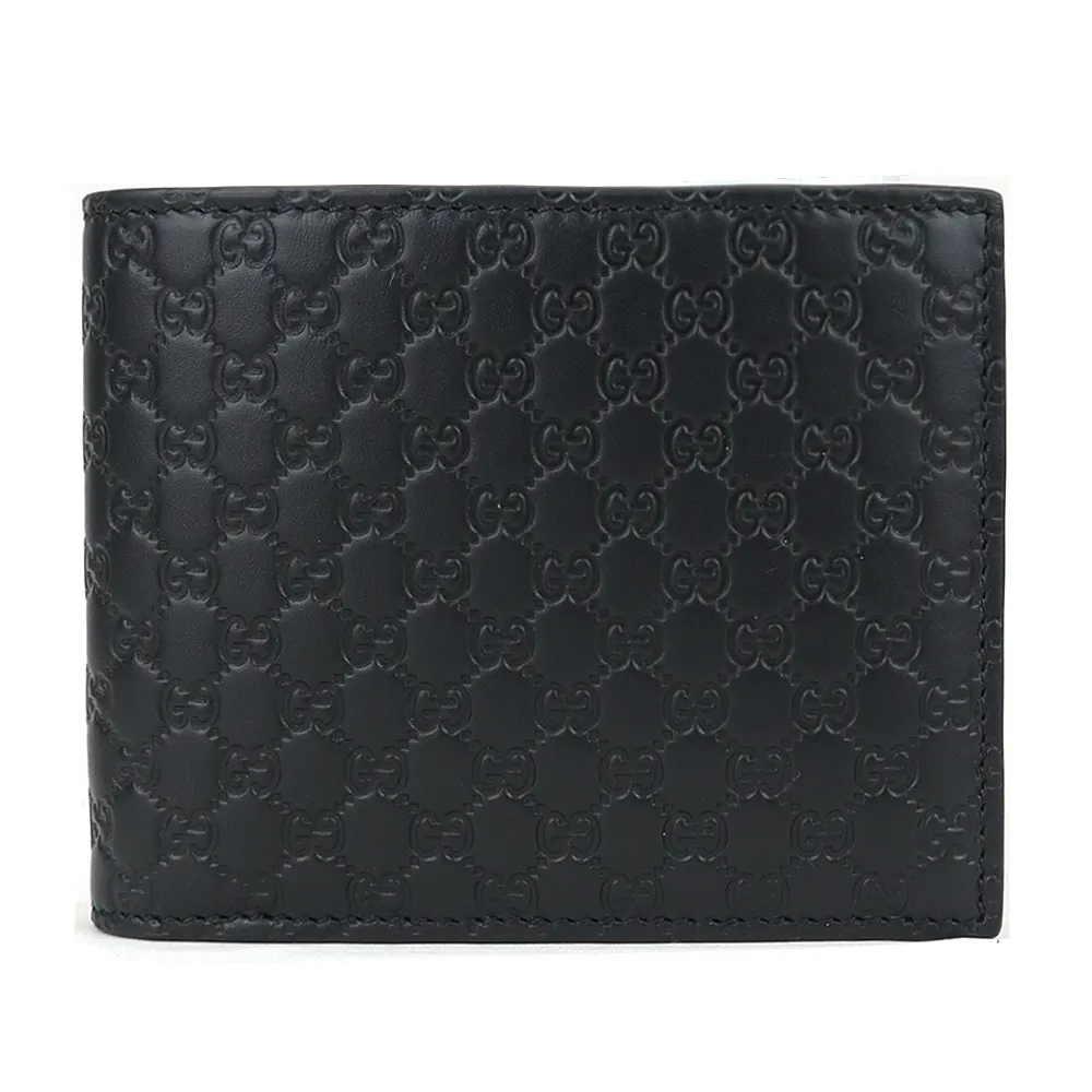 GUCCI Guccissima壓印牛皮對開6卡短夾(深藍色) 260987 BMJ1N 4009 歷史價格詳細信息