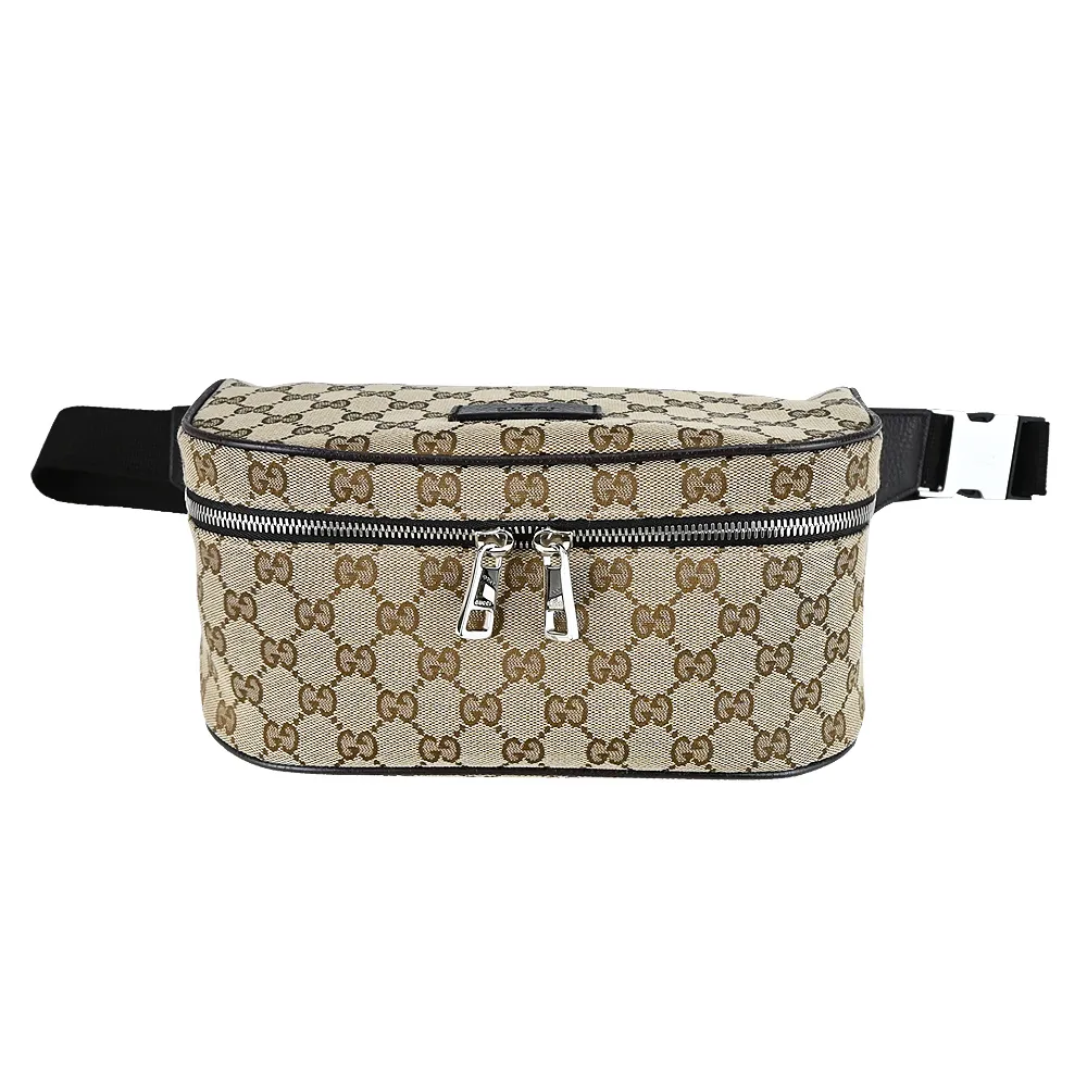 GUCCI 經典GG Marmont 印花帆布雙面用皮帶(卡其) 歷史價格詳細信息