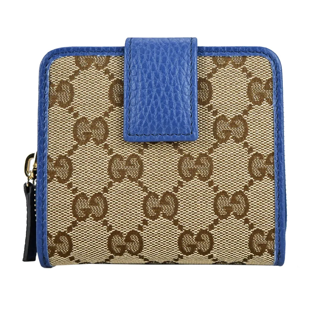 GUCCI GG 帆布牛皮滾邊對開零錢袋短夾(黑色) 150413 G1XWN 8615 歷史價格詳細信息