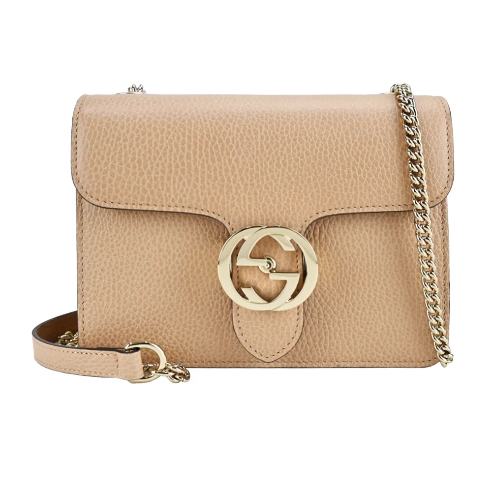 GUCCI GG Marmont系列荔枝紋雙層鏈帶肩/斜背包(中/黑色) 歷史價格詳細信息