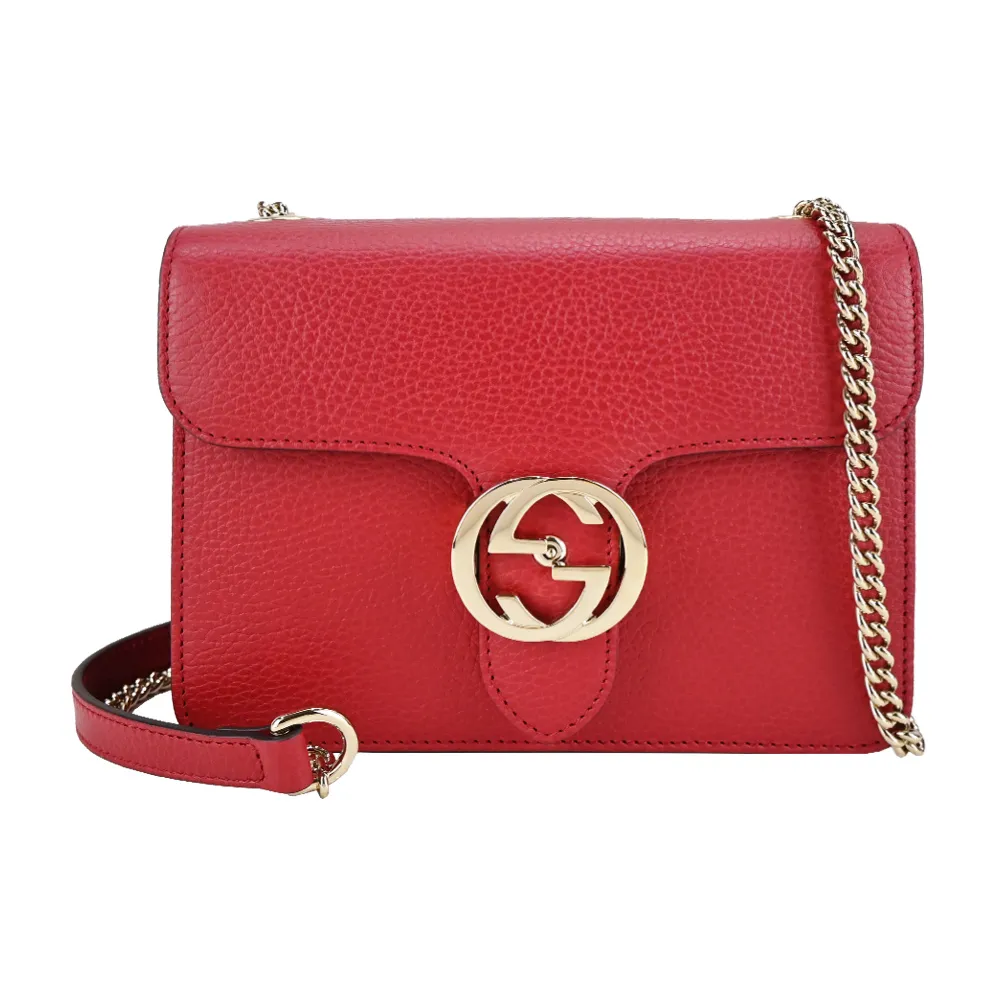 GUCCI GG Marmont系列荔枝紋雙層鏈帶肩/斜背包(中/黑色) 歷史價格詳細信息