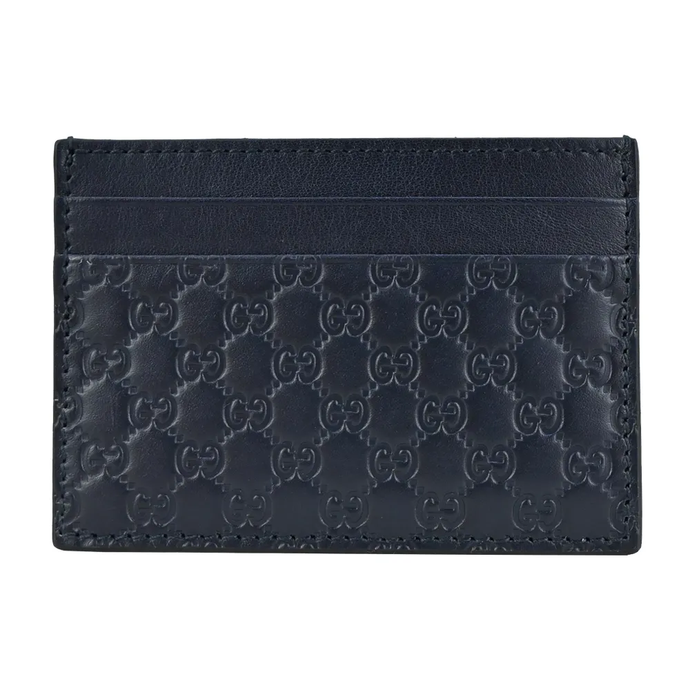 GUCCI Guccissima 壓紋牛皮證件照卡層對開長夾_展示品(黑色) 歷史價格詳細信息