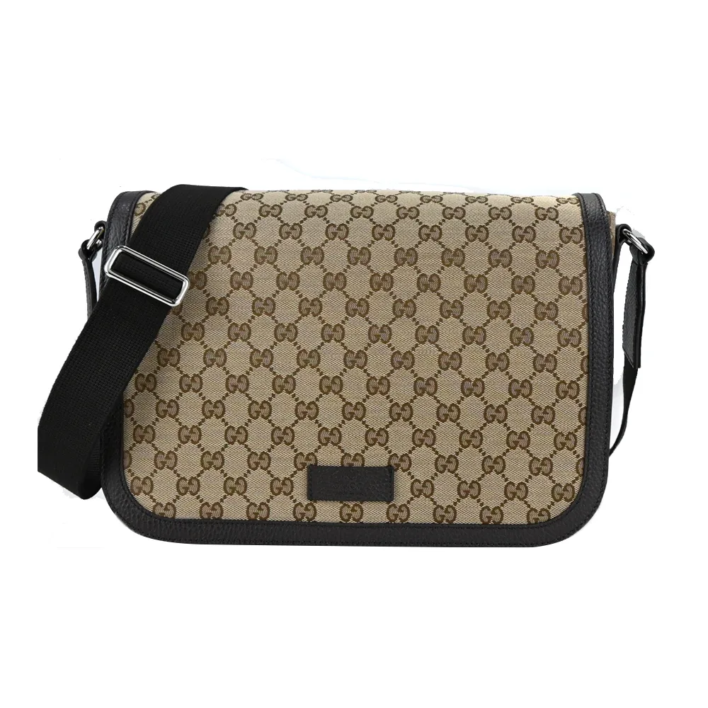 GUCCI Guccissima GG 帆布牛皮飾邊後背包(咖啡色) 449906 KY9NN 9873 歷史價格詳細信息