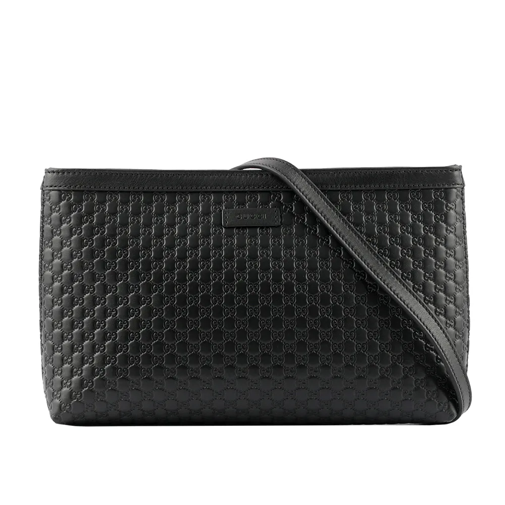 GUCCI Guccissima 壓紋牛皮證件照卡層對開長夾_展示品(黑色) 歷史價格詳細信息