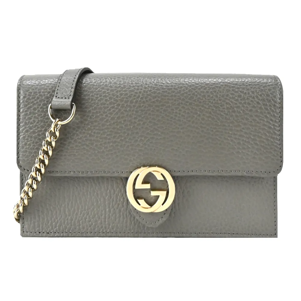 GUCCI GG Marmont系列荔枝紋雙層鏈帶肩/斜背包(中/黑色) 歷史價格詳細信息