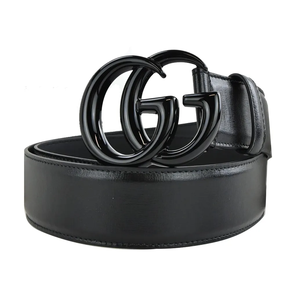 GUCCI GG Marmont 皮革仿舊雙G扣皮帶(米白/金) 歷史價格詳細信息