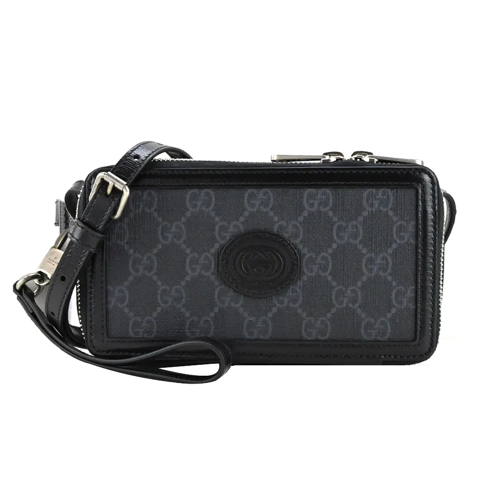 GUCCI經典GG Supreme帆布皮革飾邊束口水桶/後背包(棕色) 歷史價格詳細信息