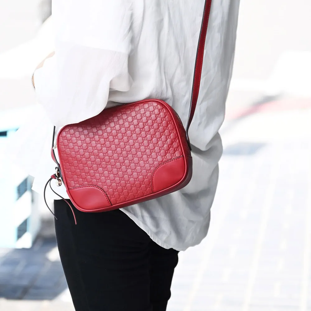 GUCCI 449413 Guccissima GG壓紋牛皮斜背相機包.寶藍 歷史價格詳細信息