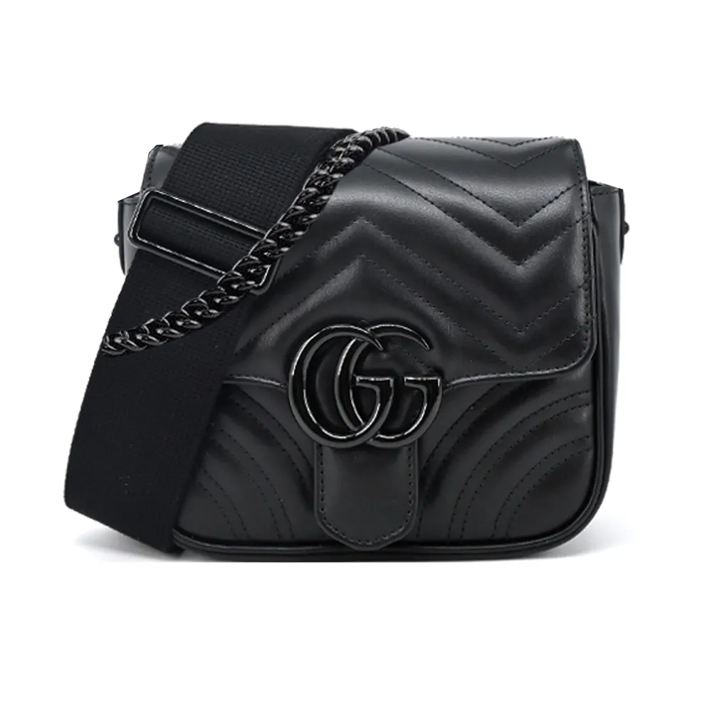 GUCCI  GG MARMONT黑色短夾，全新義大利帶回 歷史價格詳細信息