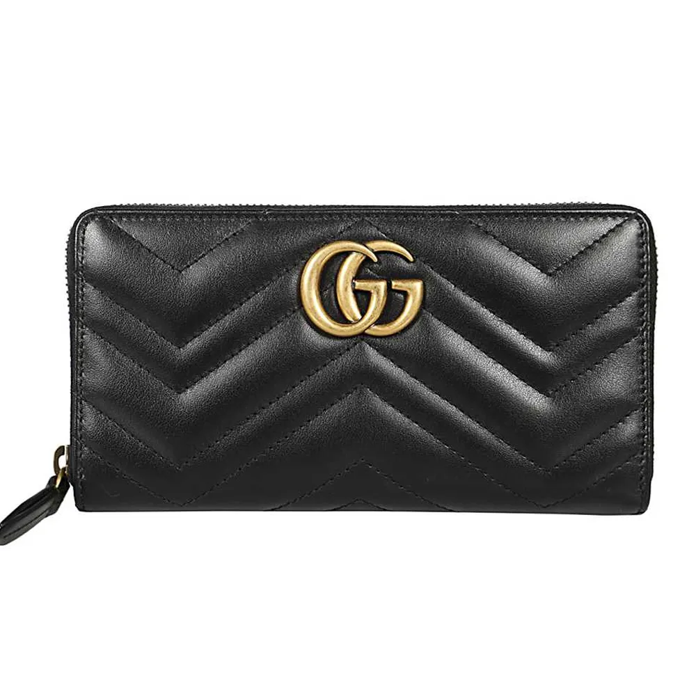 GUCCI  GG MARMONT黑色短夾，全新義大利帶回 歷史價格詳細信息