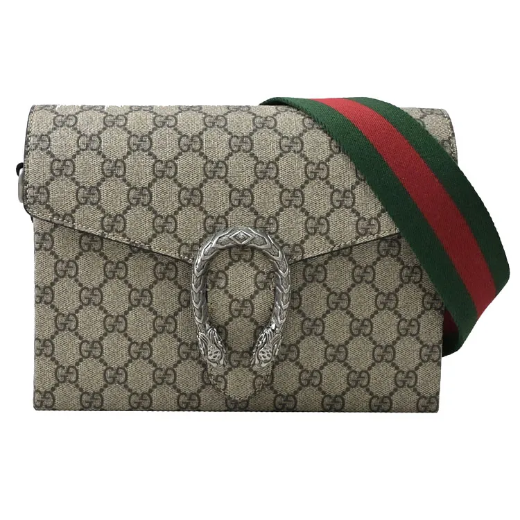 GUCCI經典Dionysus系列單寧系列GG Supreme帆布WOC斜背包(單寧藍) 歷史價格詳細信息