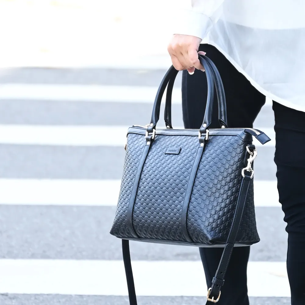 GUCCI 449656 Guccissima GG壓紋牛皮兩用托特包.寶藍 歷史價格詳細信息