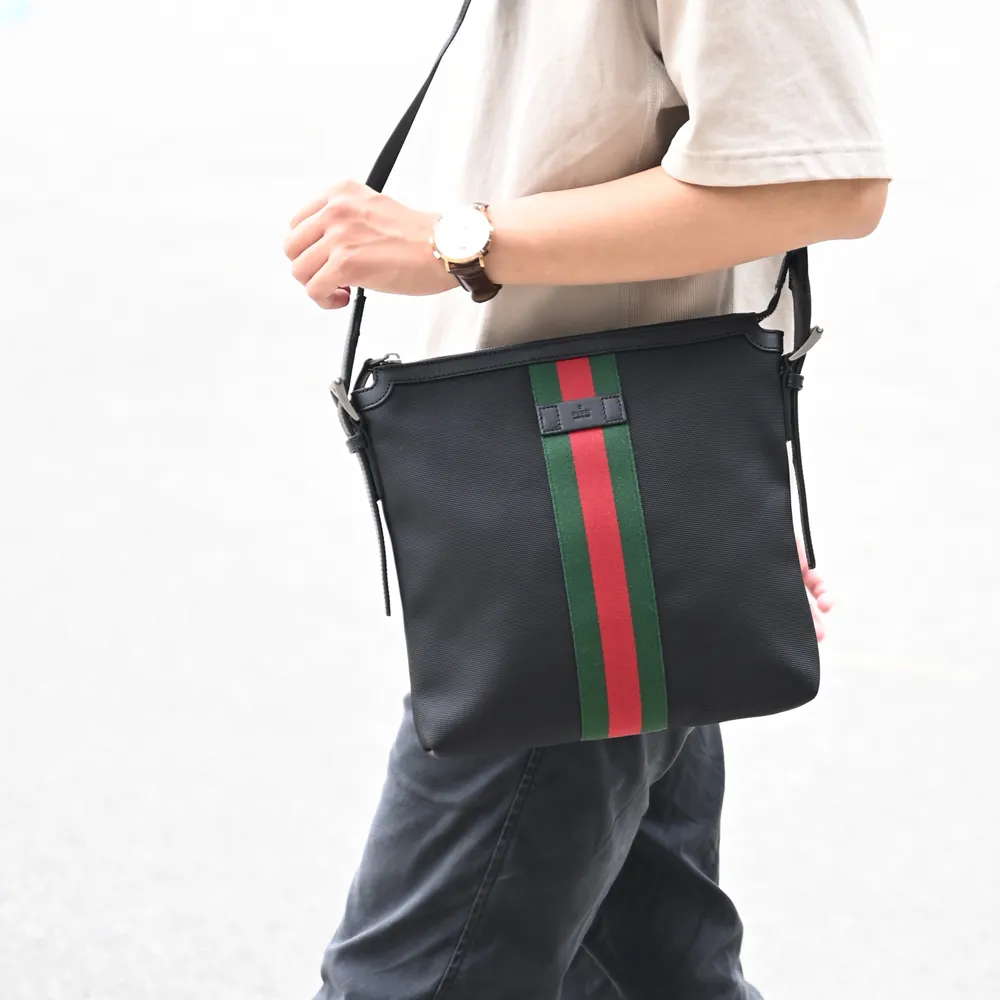 Gucci 經典 綠紅織帶logo設計 男生 拉鍊長夾 歷史價格詳細信息