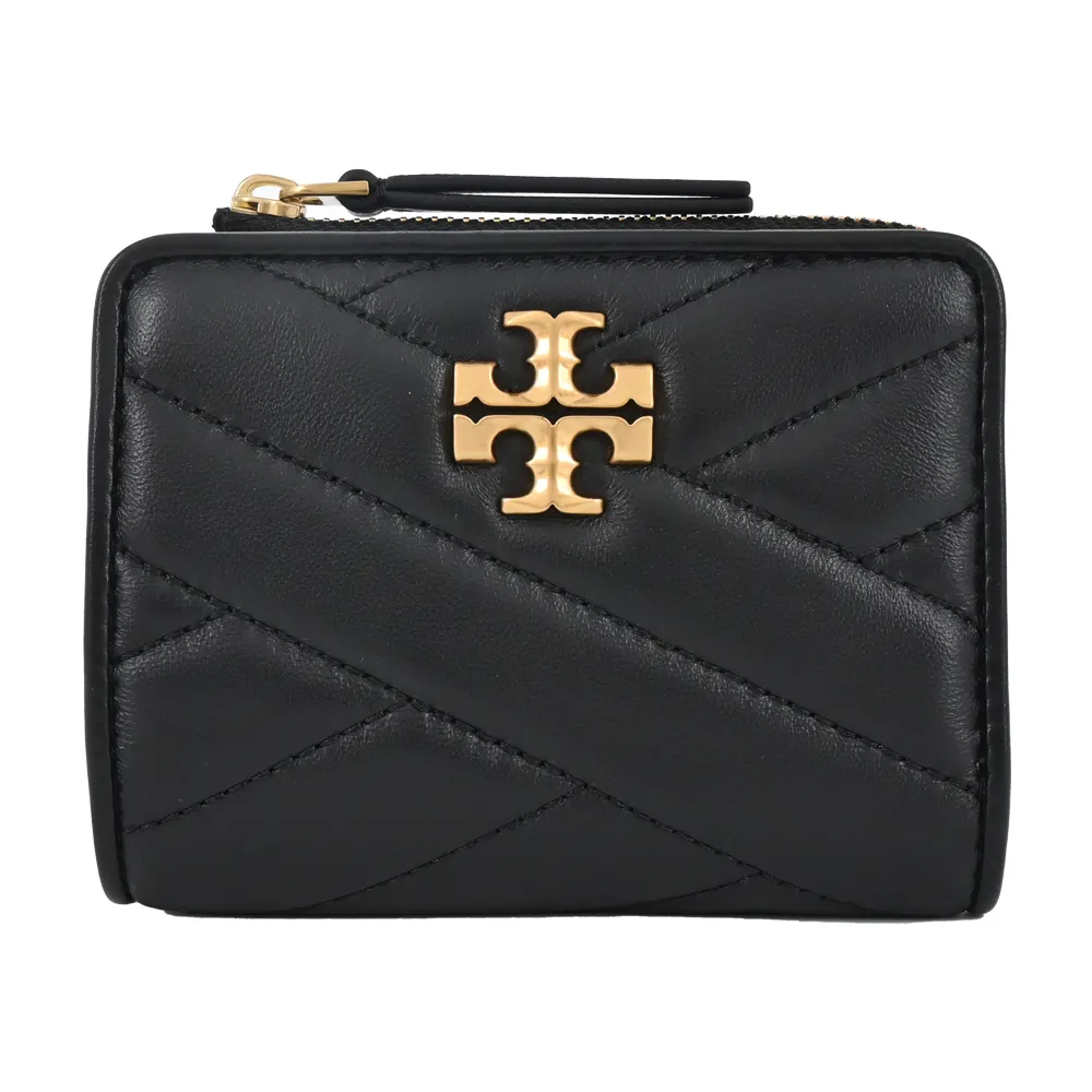 TORY BURCH Kira Chevron 銀釦絎縫皮革皮夾式鍊包(淺沙色) 90343 288 歷史價格詳細信息
