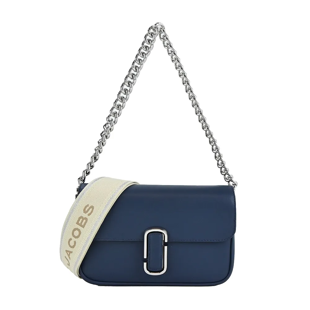 MARC JACOBS MJ THE J MARC MINI寬背帶翻蓋兩用包-迷你/黑 歷史價格詳細信息