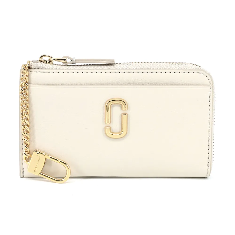 MARC JACOBS THE J MARC 牛皮拉鍊鑰匙圈卡片零錢包-白 歷史價格詳細信息