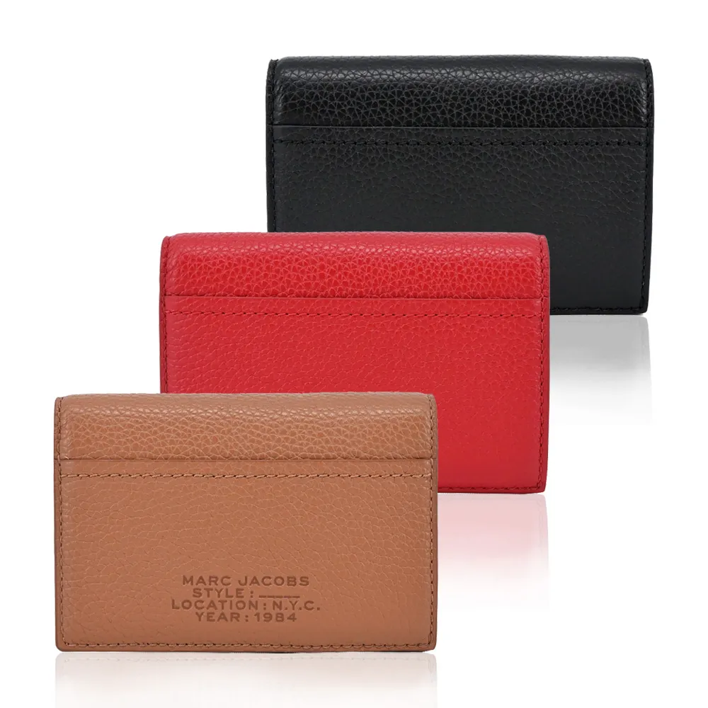 MARC JACOBS THE LEATHER 荔枝紋對開零錢短夾-黑 歷史價格詳細信息