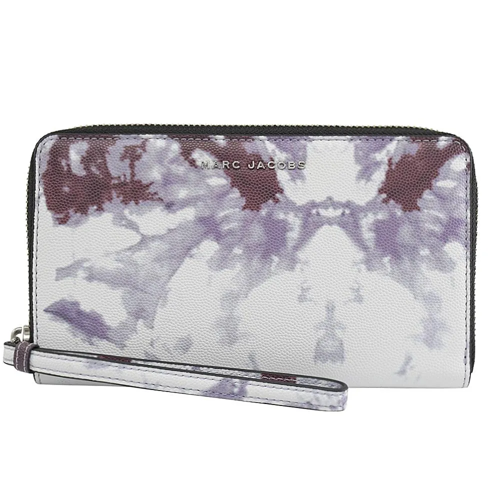 MARC JACOBS 馬克賈伯 渲染圖騰寬版拉鍊長夾.紫灰 歷史價格詳細信息