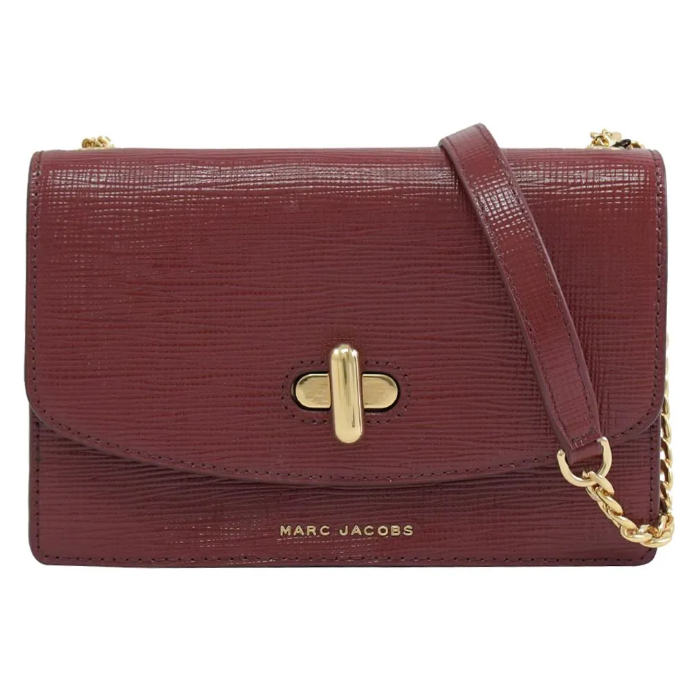 MARC JACOBS 金屬琺瑯LOGO菱格翻蓋肩背/斜背二用包-黑色 歷史價格詳細信息