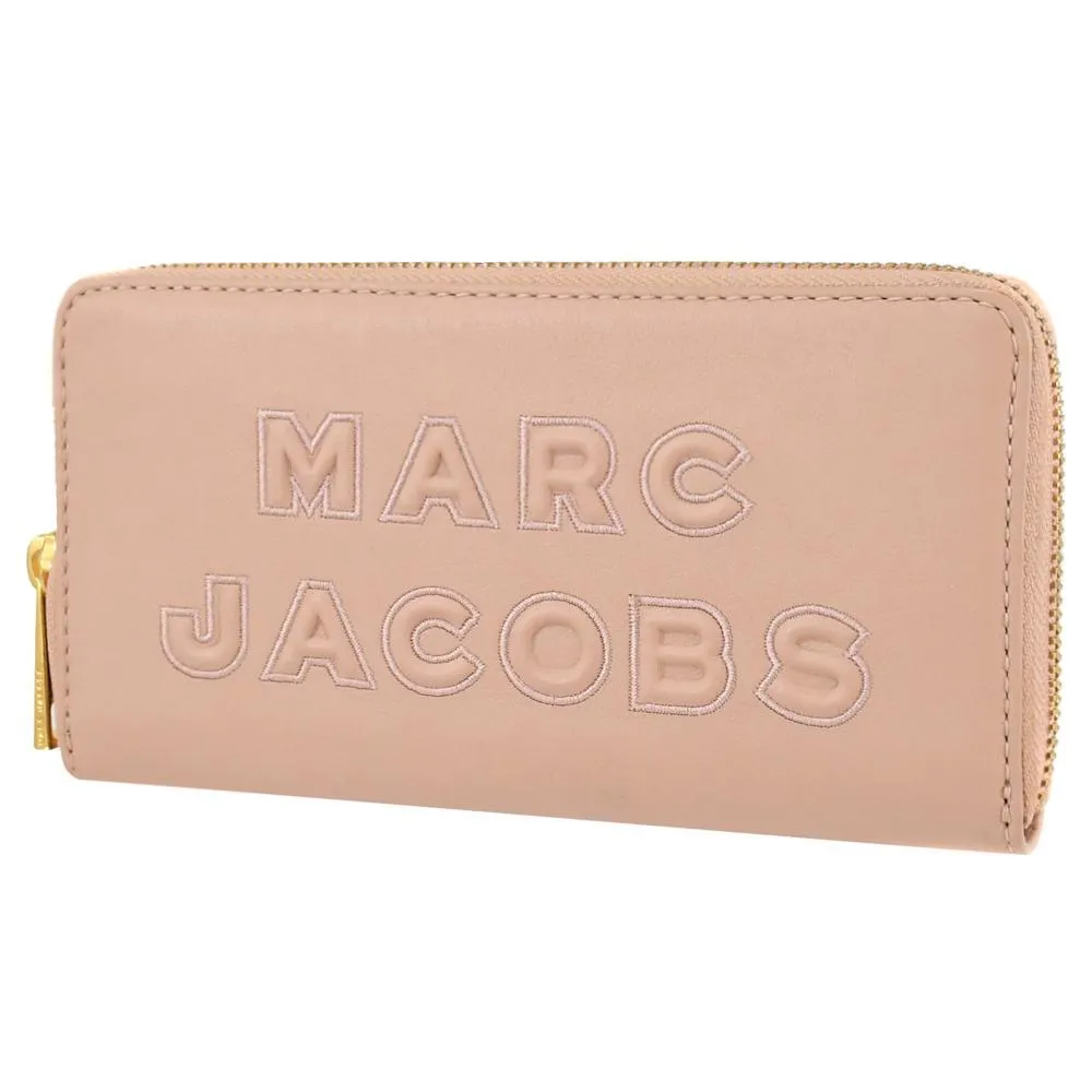 MARC JACOBS 馬克賈伯 刺繡LOGO全皮革拉鍊長夾.芭蕾粉 歷史價格詳細信息