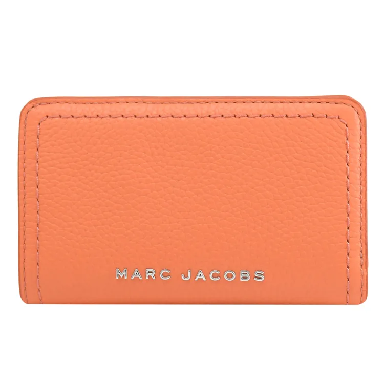 MARC JACOBS 金色LOGO皮革證件/票卡夾(橘色)[免運][大買家] 歷史價格詳細信息