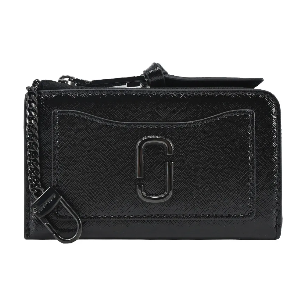 MARC JACOBS THE UTILITY SNAPSHOT 防刮對開薄款拉鍊短夾-黑 歷史價格詳細信息