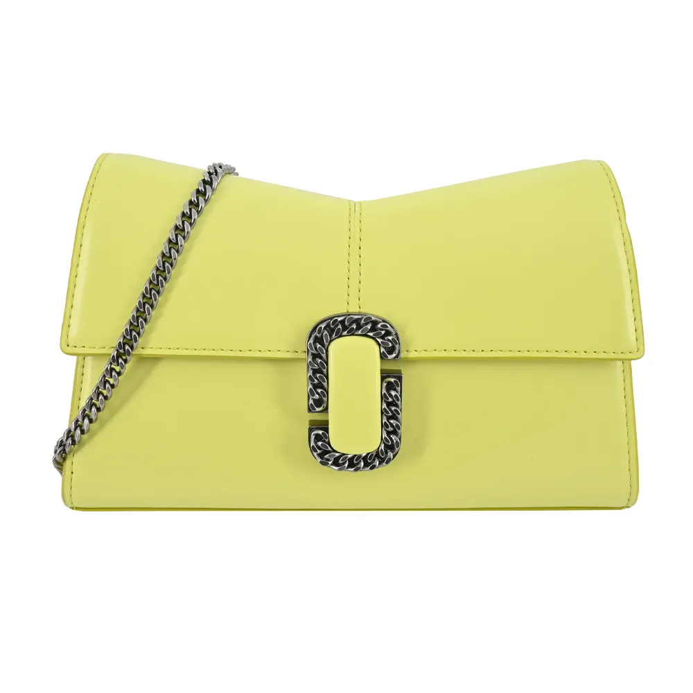 MARC JACOBS 鎖鏈標誌小牛皮迷你手提/斜背二用包(黑色) 2P3HSC004H01 001 歷史價格詳細信息