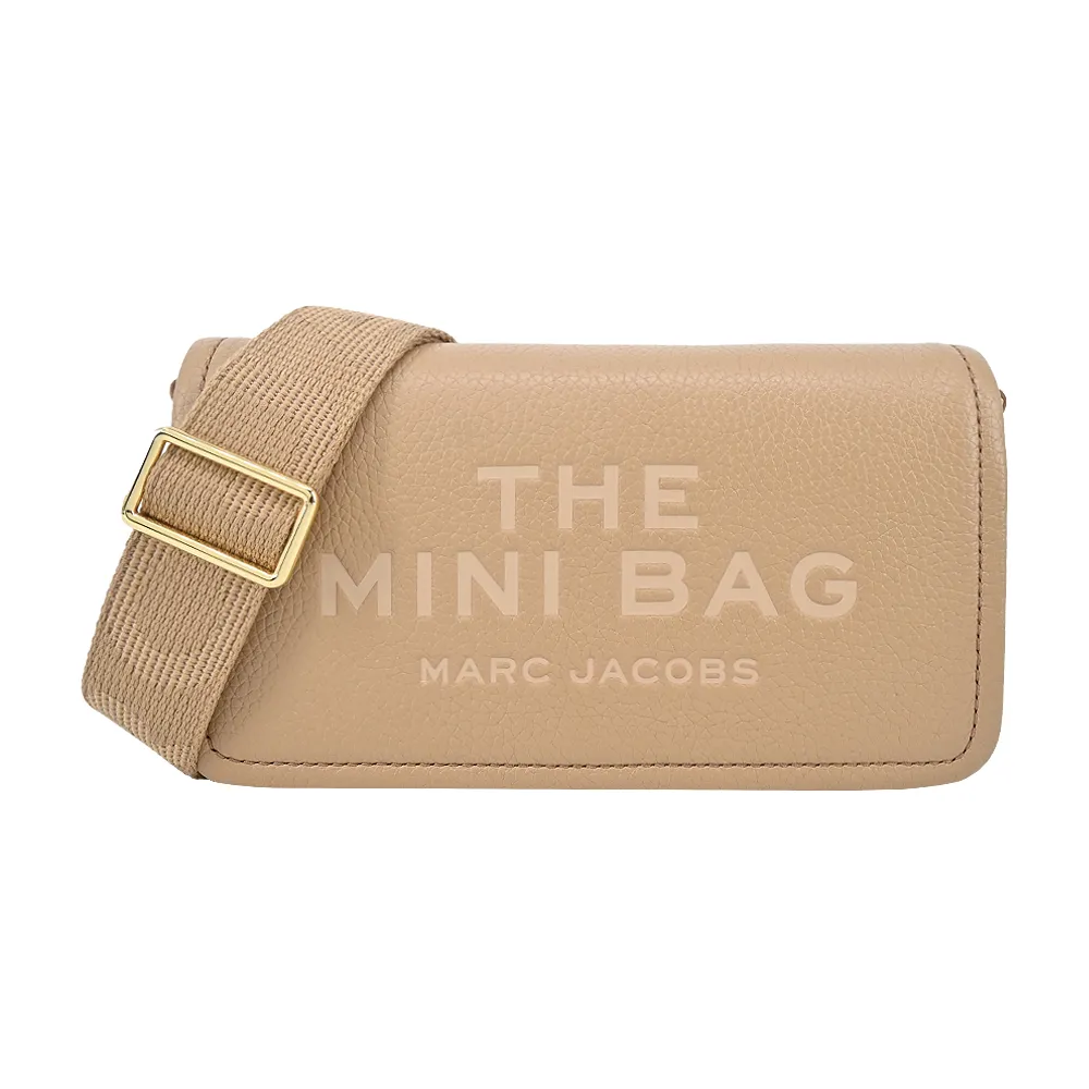 MARC JACOBS THE LEATHER 荔枝紋翻蓋斜背包-迷你/桃紅色 歷史價格詳細信息