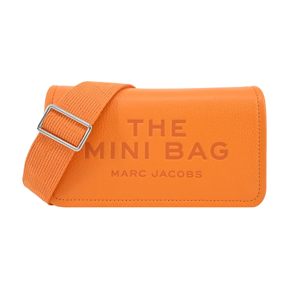 MARC JACOBS THE LEATHER 荔枝紋翻蓋斜背包-迷你/桃紅色 歷史價格詳細信息