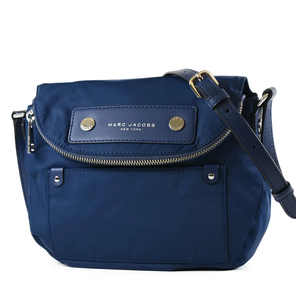 MARC JACOBS 高密度尼龍磁吸釦證件夾翻蓋馬鞍包-灰色/大 歷史價格詳細信息