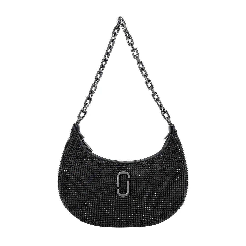 MARC JACOBS THE RHINESTONE 拉鍊水鑽鍊帶肩背包-銀色 歷史價格詳細信息