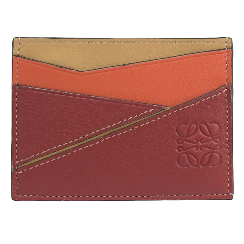 LOEWE 撞色LOGO小牛皮8卡對開短夾.橄欖綠 歷史價格詳細信息