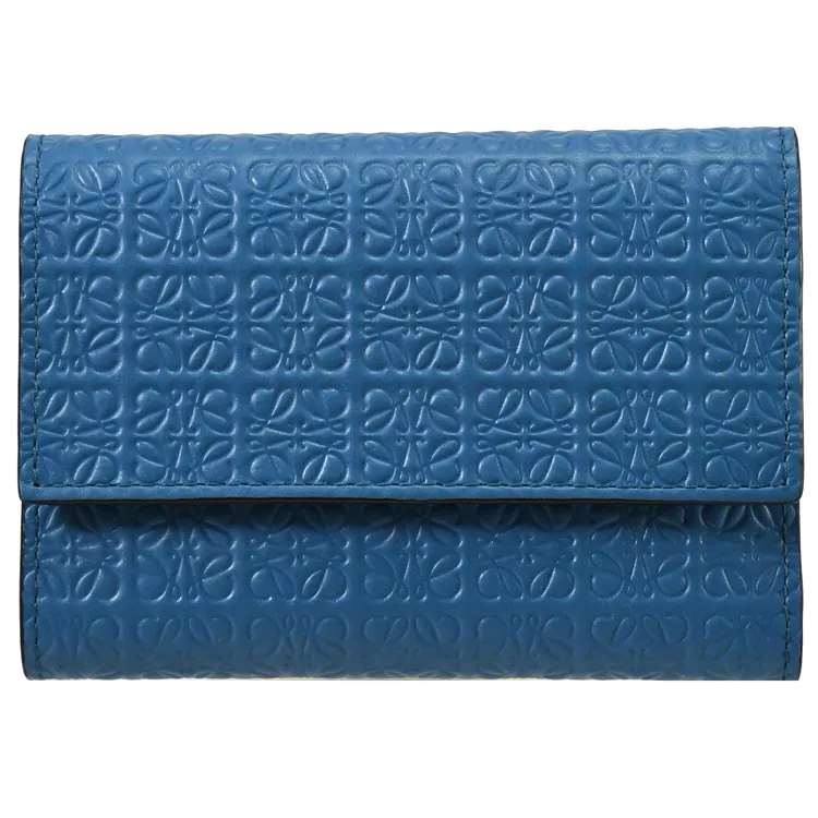 LOEWE 烙印LOGO撞色小牛皮釦式零錢短夾.亮橘 歷史價格詳細信息