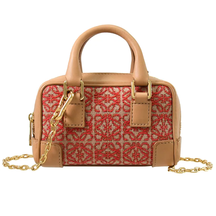 Loewe 小款 緹花小牛皮 Anagram Horseshoe包 曜石黑/黑色 歷史價格詳細信息