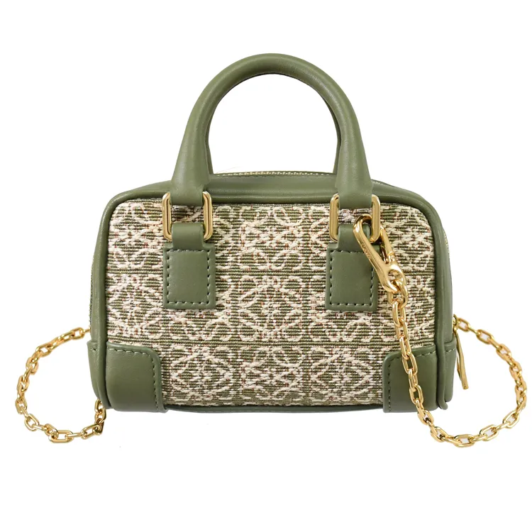 Loewe 小款 緹花小牛皮 Anagram Horseshoe包 曜石黑/黑色 歷史價格詳細信息