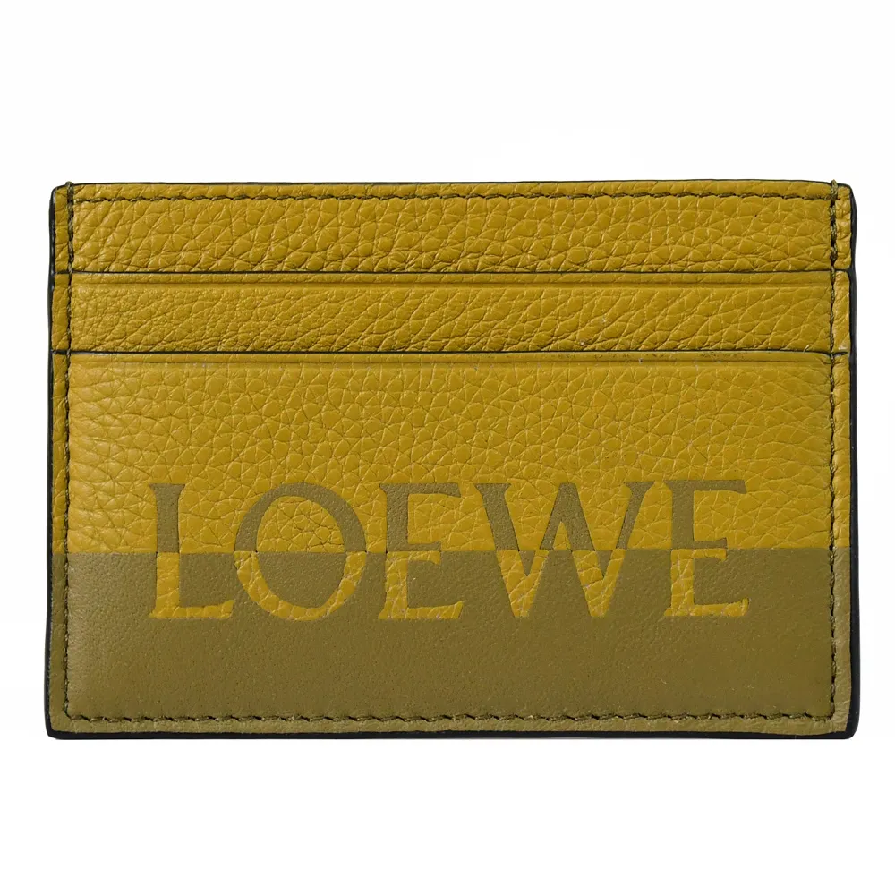 LOEWE 撞色LOGO小牛皮8卡對開短夾.橄欖綠 歷史價格詳細信息