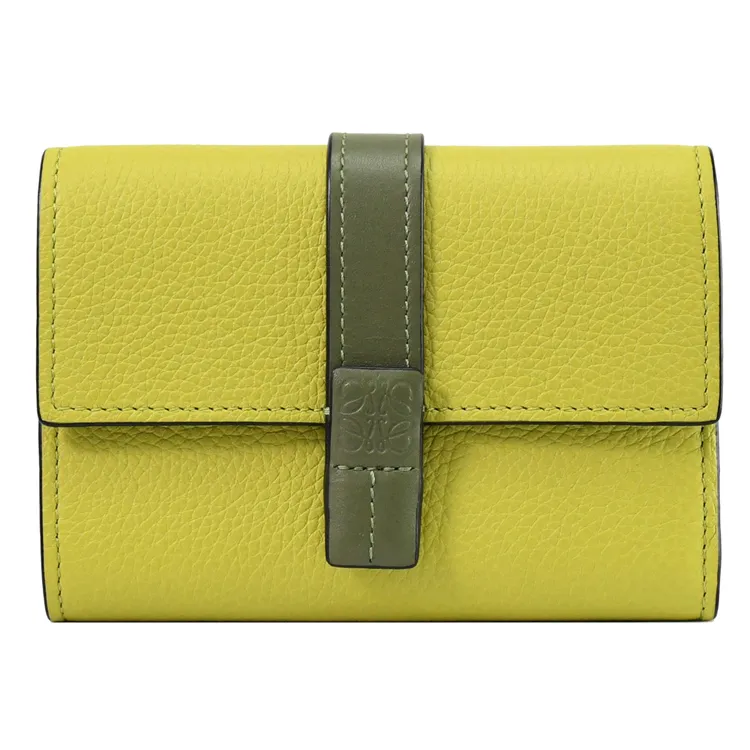 LOEWE 烙印LOGO撞色小牛皮釦式零錢短夾.亮橘 歷史價格詳細信息