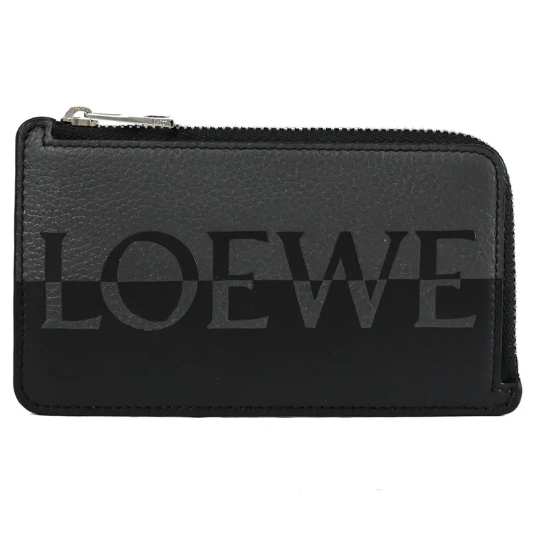 LOEWE 撞色LOGO小牛皮8卡對開短夾.橄欖綠 歷史價格詳細信息