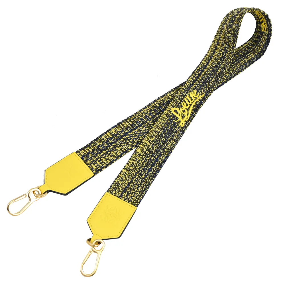 LOEWE 電繡LOGO雙色寬版織帶造型替換背帶.深藍 98cm 歷史價格詳細信息