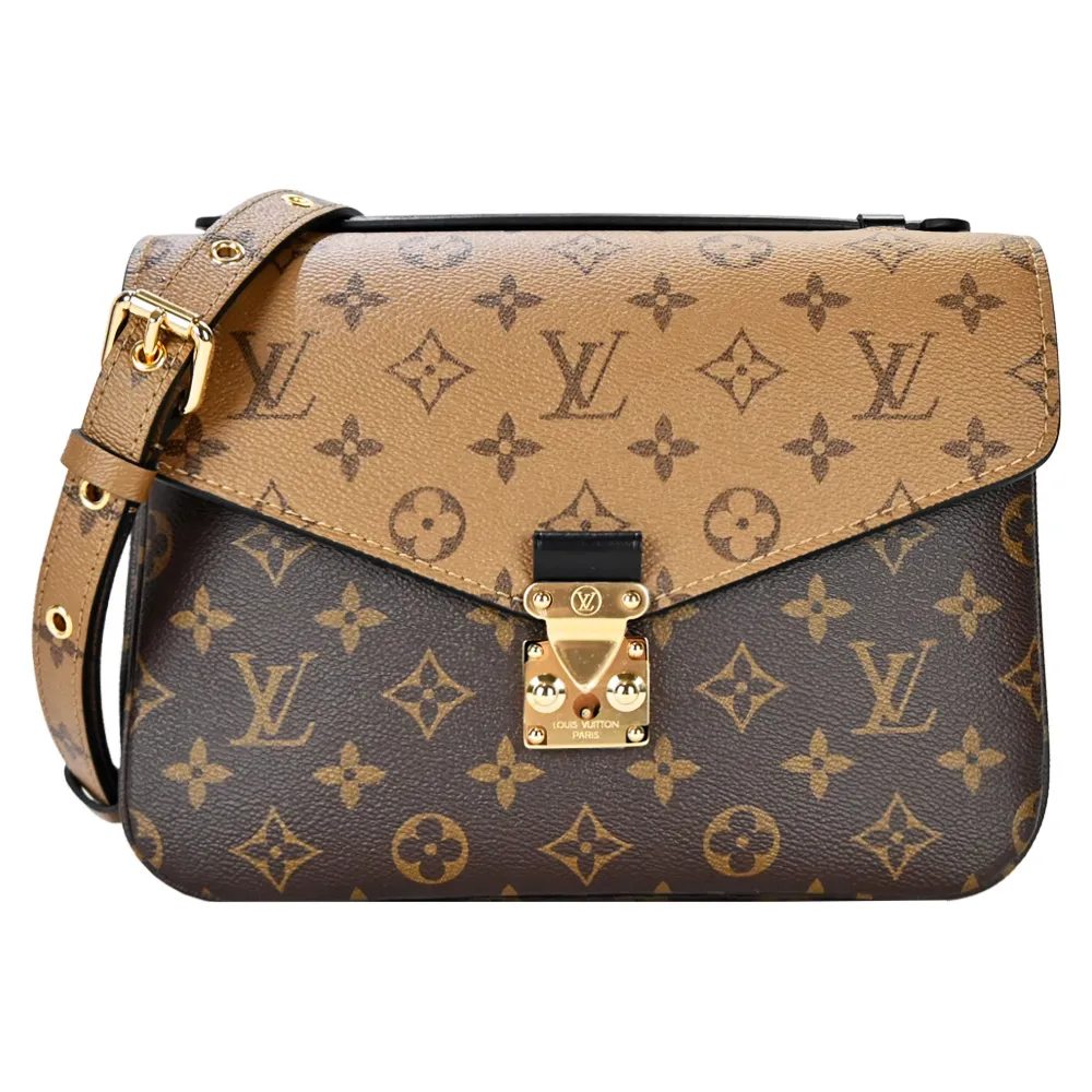 Louis Vuitton Pochette Felicie系列 經典LOGO牛皮壓紋鍊帶斜背包(附卡夾/卡其) 歷史價格詳細信息