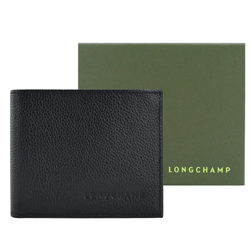LONGCHAMP LE FOULONNÉ系列氈製羊毛寬背帶翻蓋斜背包(中/黑) 歷史價格詳細信息