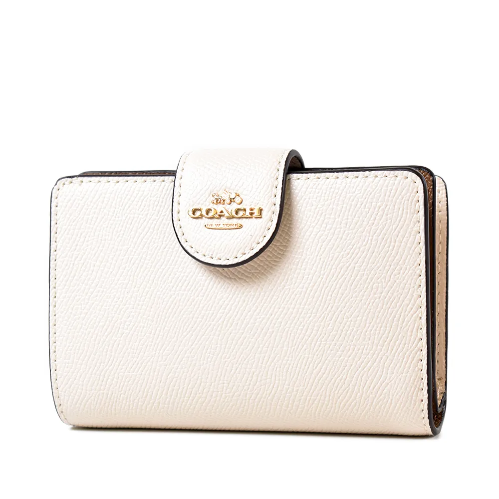 COACH 立體馬車防刮皮革釦式中夾-淺棕 歷史價格詳細信息