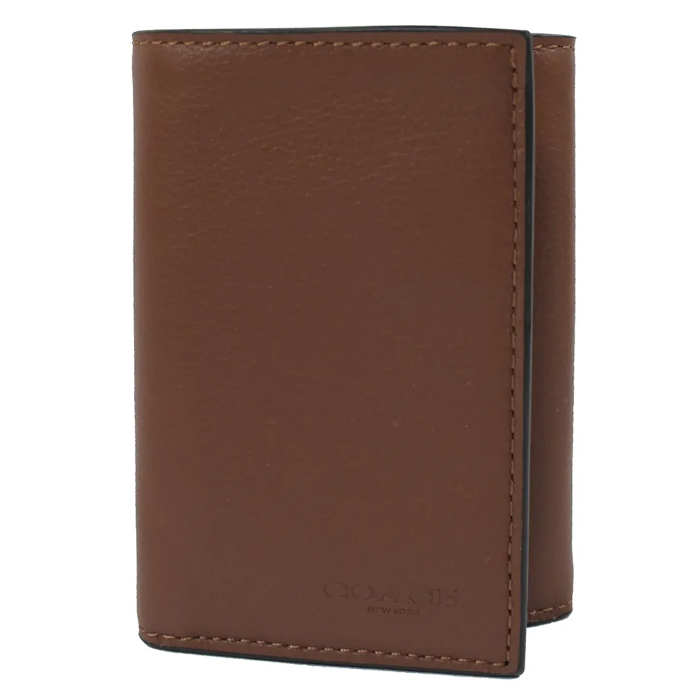 【COACH】經典全皮革短夾名片夾3扣環鑰匙圈三件禮盒組(咖) 歷史價格詳細信息