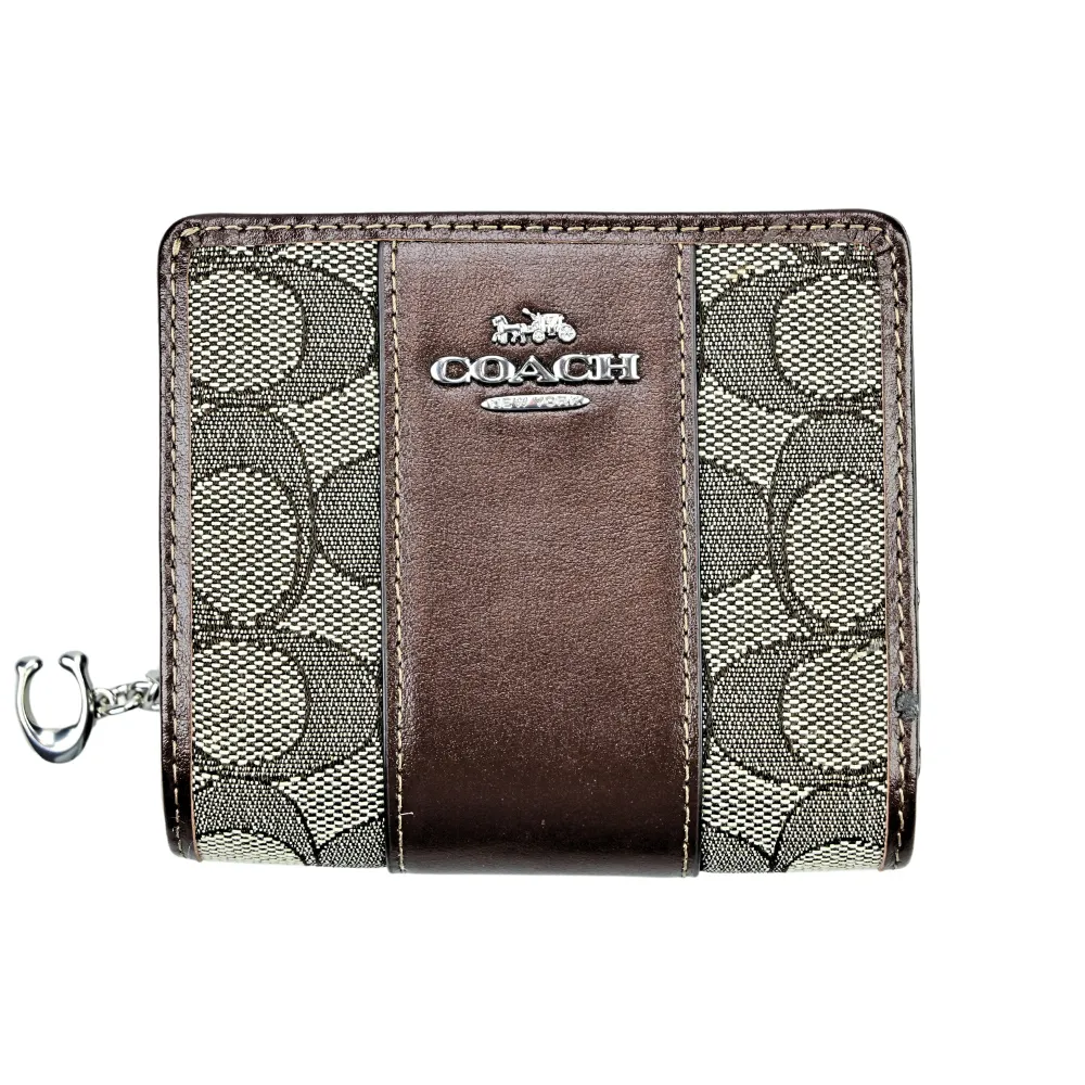 COACH卡其C Logo花印酒紅真皮摺口手掛手機袋長夾 歷史價格詳細信息