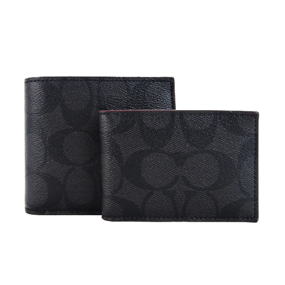 【COACH】男仕 經典PVC皮革 皮帶/腰帶(黑灰) 歷史價格詳細信息