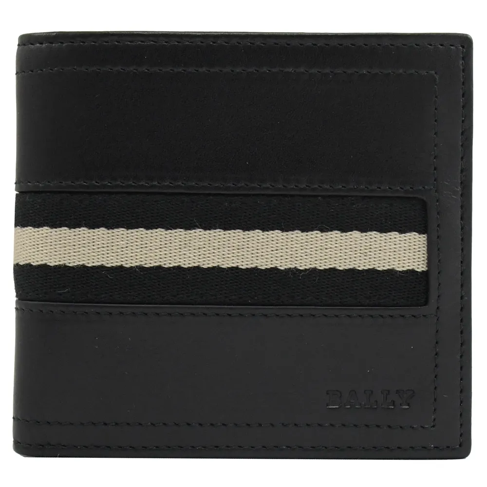 BALLY 6233897 TOLLEN 經典織帶小牛皮8卡短夾.深藍 歷史價格詳細信息