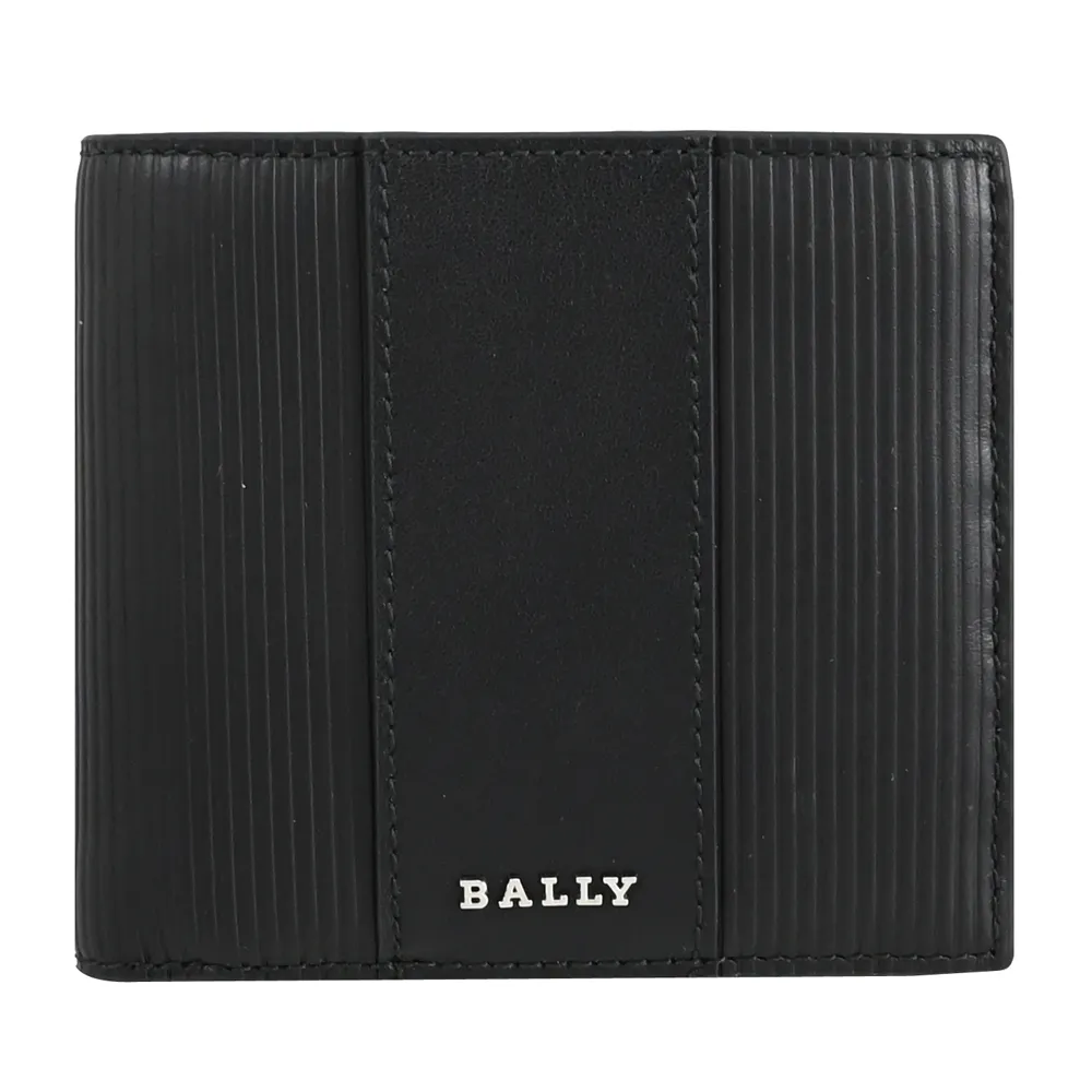 BALLY 6307904 LYIES 線條壓紋牛皮4卡零錢短夾.深藍 歷史價格詳細信息