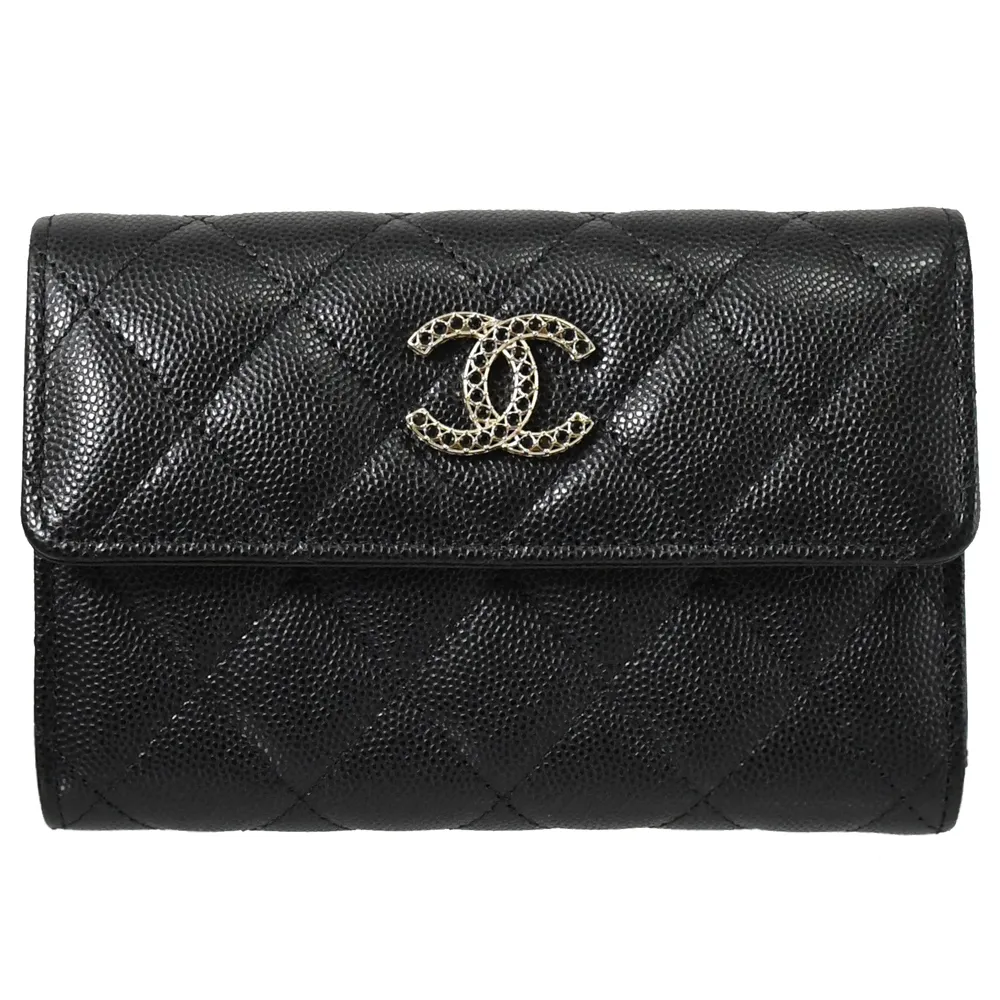 CHANEL 金釦小牛皮翻蓋手提/斜背WOC 鍊包(黑色)_展示品 AP3240 B10354 94305 歷史價格詳細信息